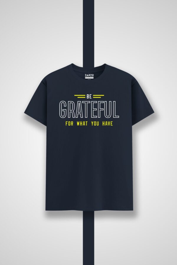 Be Grateful Typography T-shirt