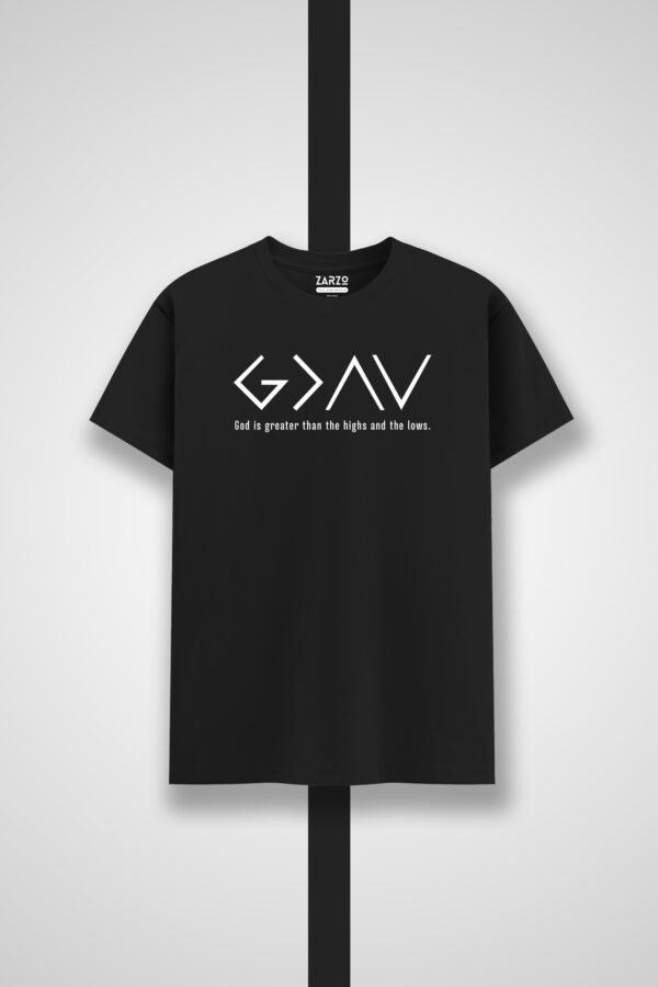 God is Greater Motivational Typography T-shirt