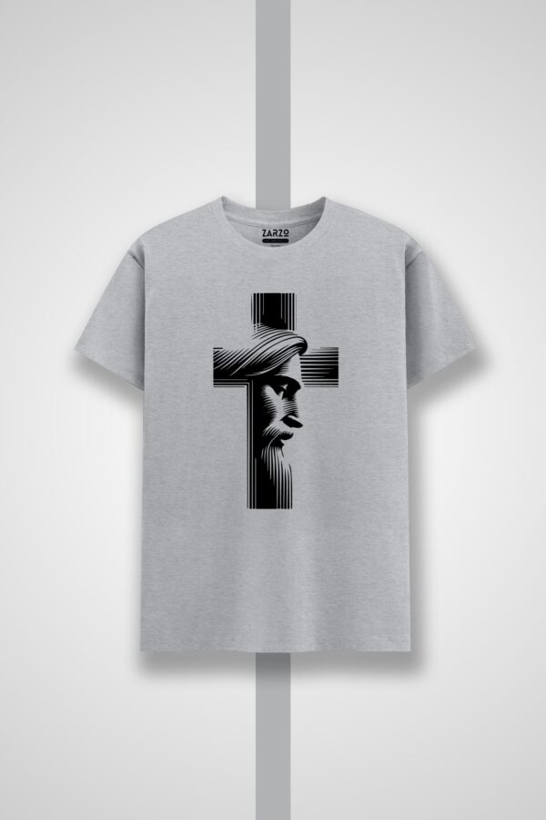 Jesus Cross Graphic Round Neck T-shirt