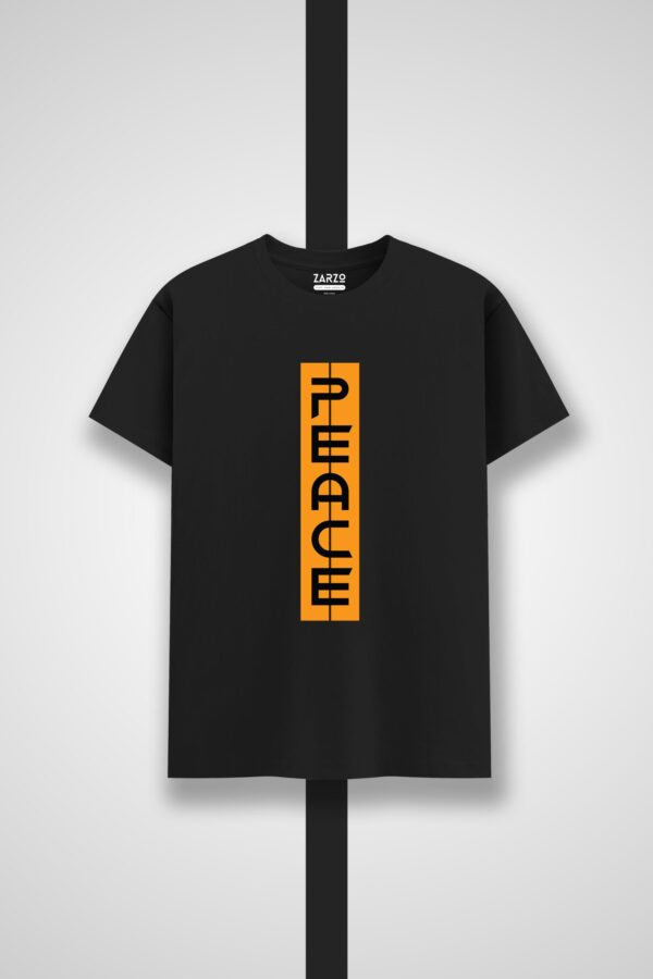 Peace Typography Round Neck T-shirt