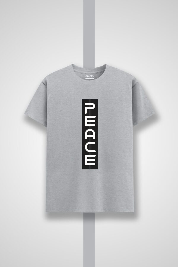 Peace Typography Round Neck T-shirt
