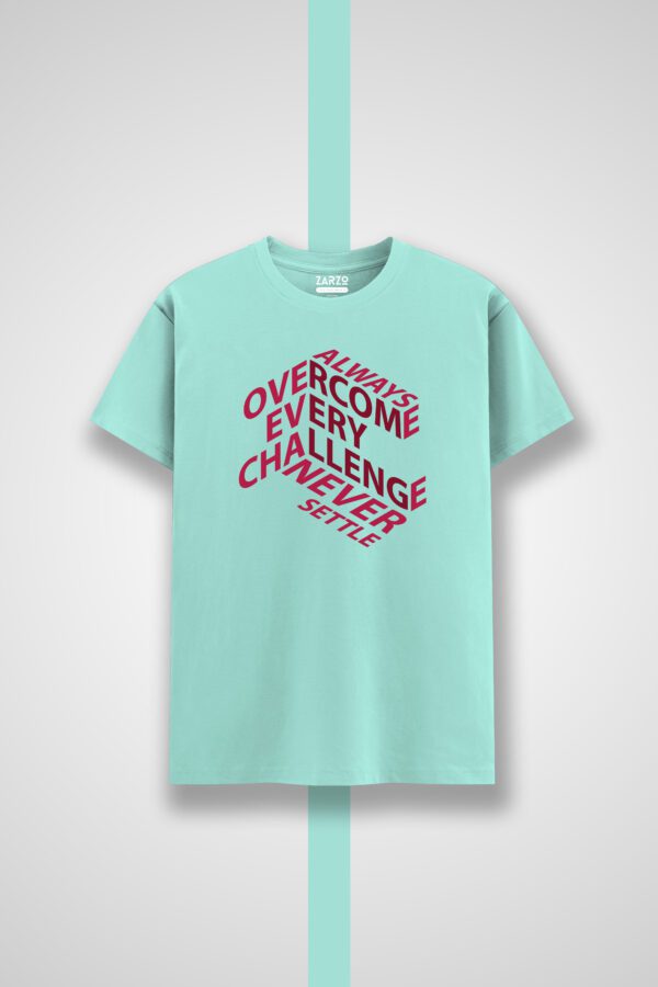 Perspective Typography Round Neck classic Crew T-shirt