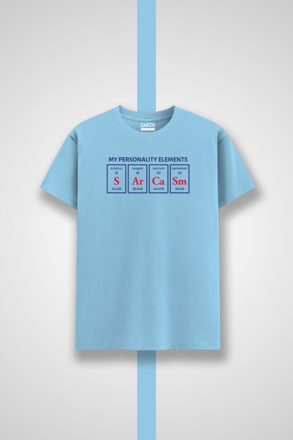 Sarcasm Typography Round Neck T-shirt