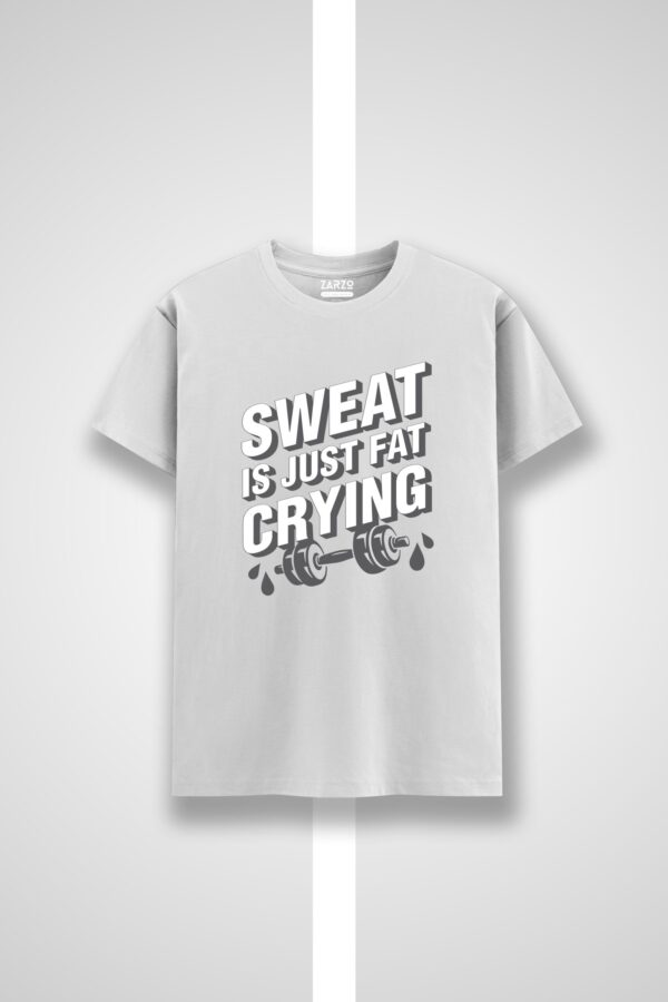 Sweat Crying Gym Round Neck T-shirt